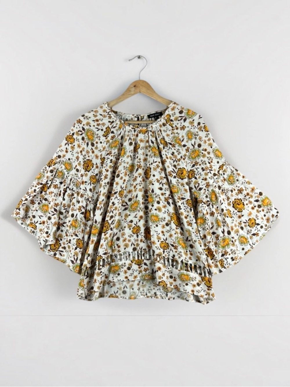 Dear John Women's Size M Floral Long Sleeve Blouse Spring Summer Floral Boho